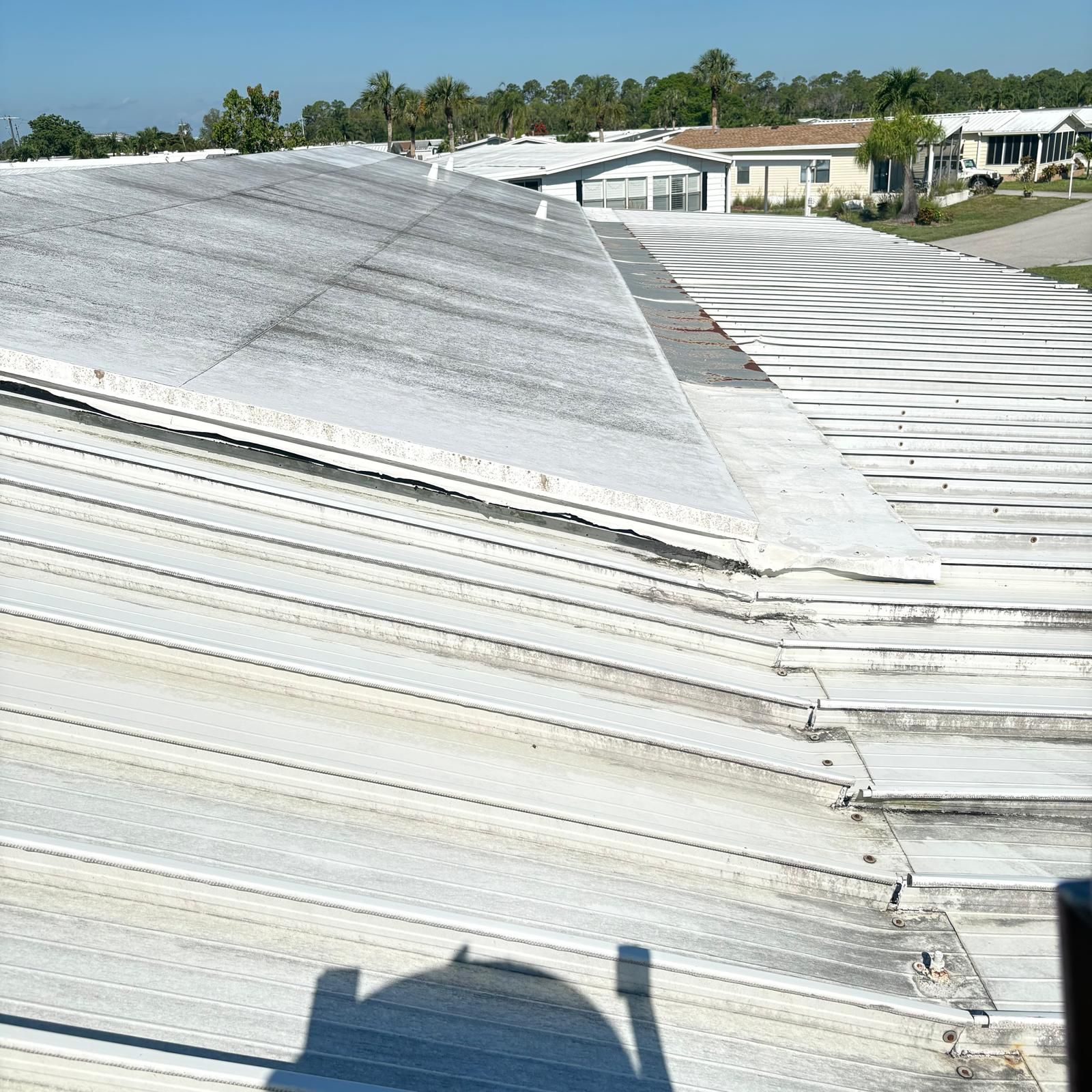 Metal roof before pressure washing — SW Florida